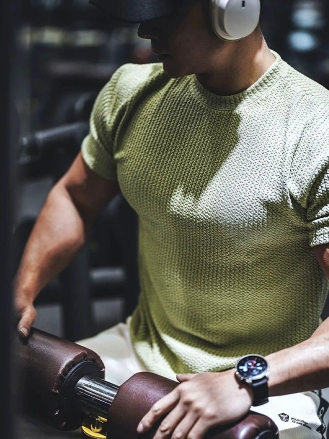 Camiseta de manga corta transpirable para hombres en tallas grandes