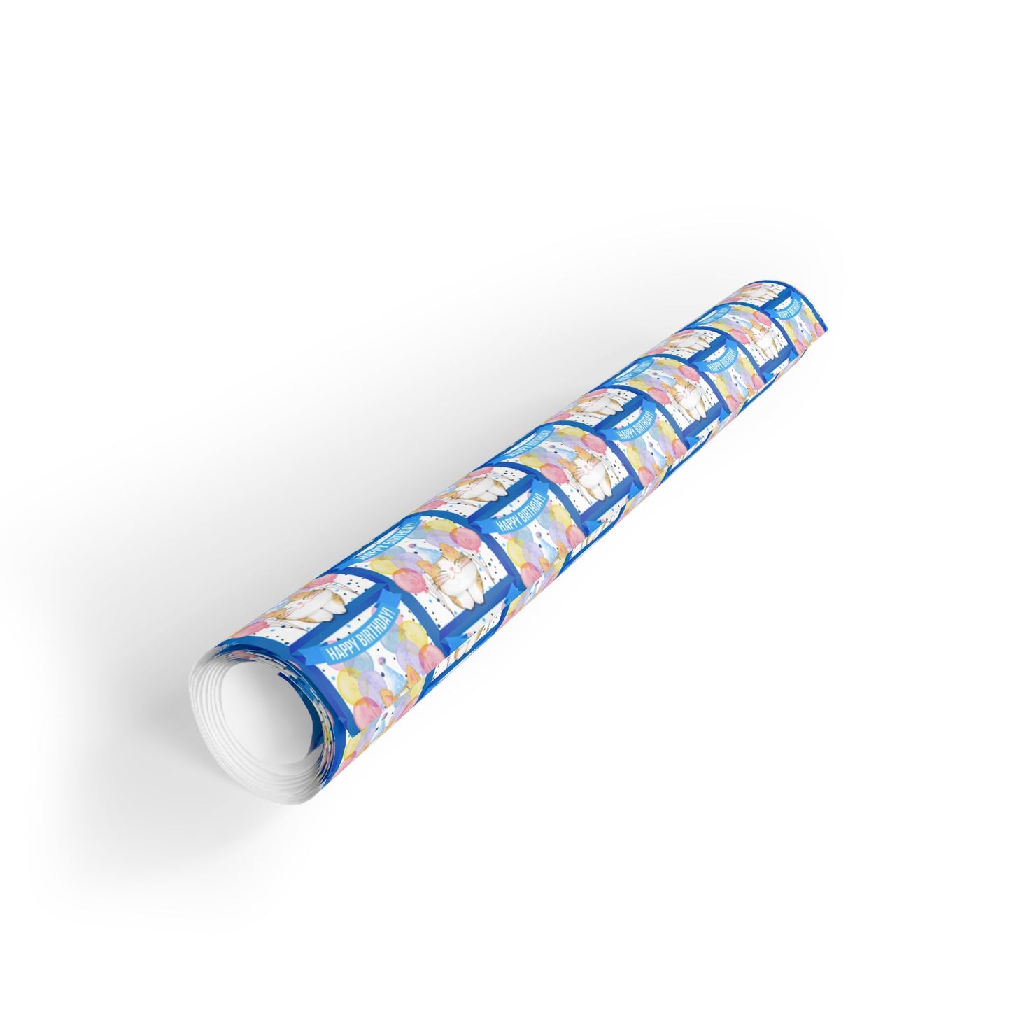 Little Boy Kitty Birthday Wrapping Paper Roll