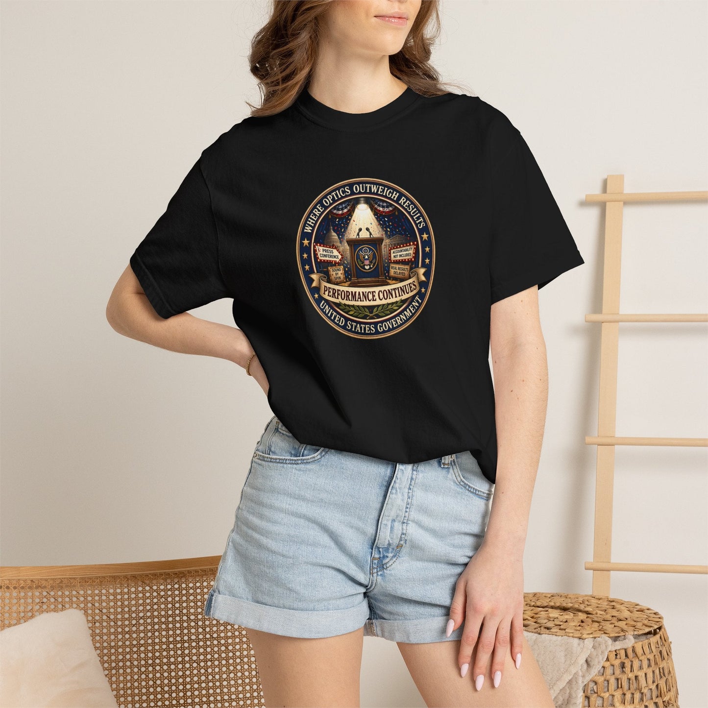 T-shirt graphique Where Optics Outweigh Results