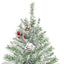 Pre-lit Xmas Tree Artificial Christmas 4-Piece Set,Garland, Wreath and Set of 2 Entrance Trees X-mas - Korvel