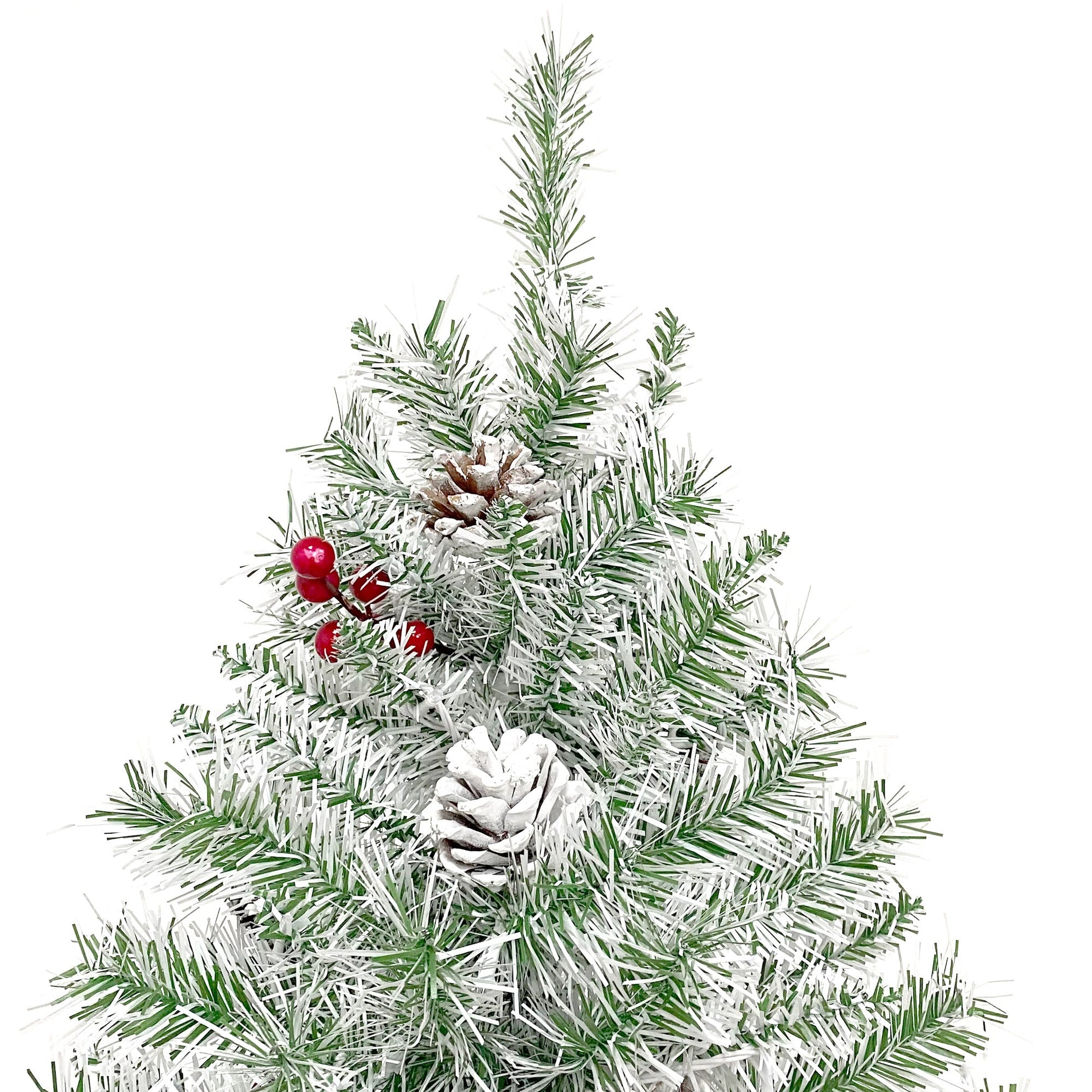 Pre-lit Xmas Tree Artificial Christmas 4-Piece Set,Garland, Wreath and Set of 2 Entrance Trees X-mas - Korvel