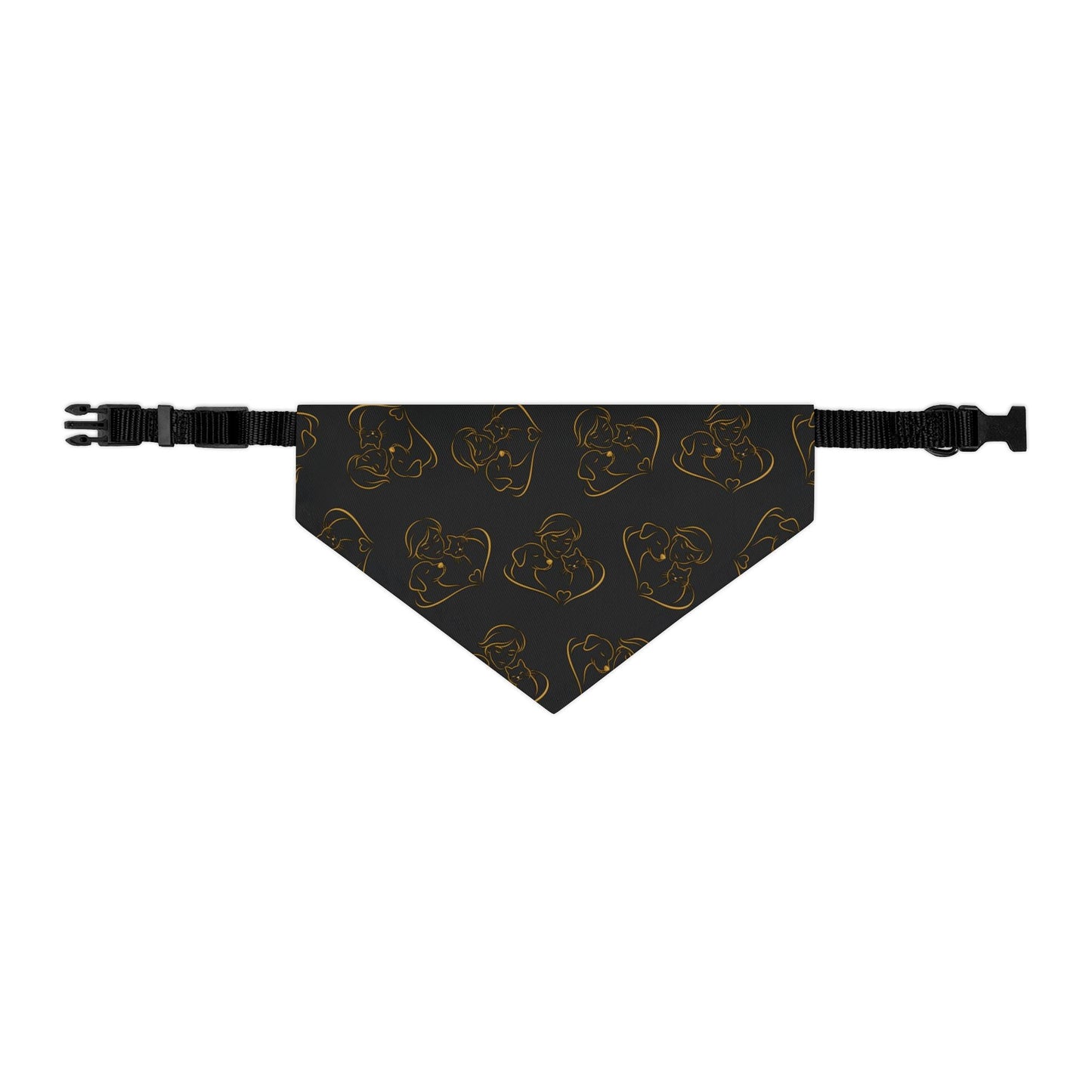 Love Line Art Dog Bandana – Elegant Pet Accessory