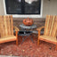 Paquete de Silla y Mesa Adirondack Clásica para Comodidad al Aire Libre
