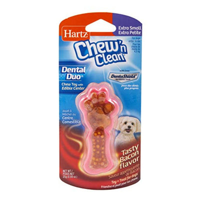 Hartz Chew'n Clean Extra Small Tasty Bacon Flavor Chewy Toy