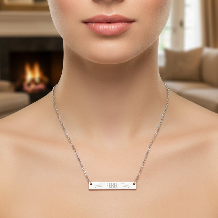 Collar de barra grabado FEREL - Edición Amor por los Gatos