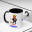 Taza de café de acento vibrante