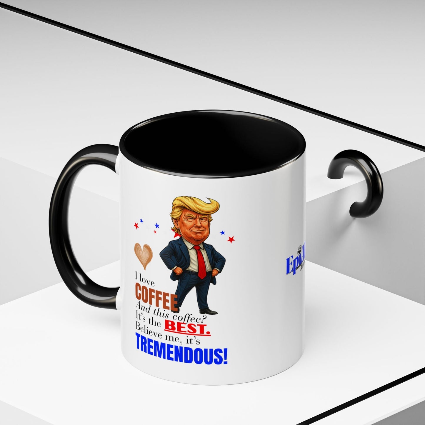 Taza de café de acento vibrante