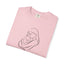 Camiseta Madre y Gato Abrazo | Camiseta Minimalista de Arte Lineal para Mamás de Gatos