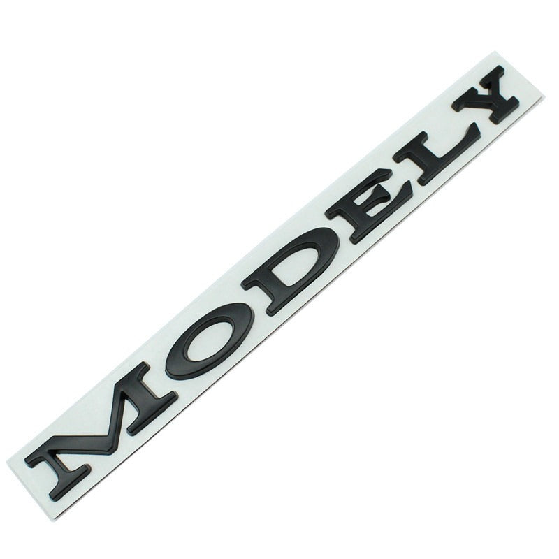 Suitable for Tesla Model 3/Y modified metal rear badge MODELY red letter car badge sticker - Korvel