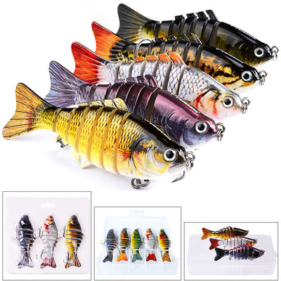 10cm Luya Bait Multi-Section Fish Plastic Hard Bait 15.5g Seven Sections Luya Bionic Bait Section Long Distance Cast Fake Bait Bait - Korvel