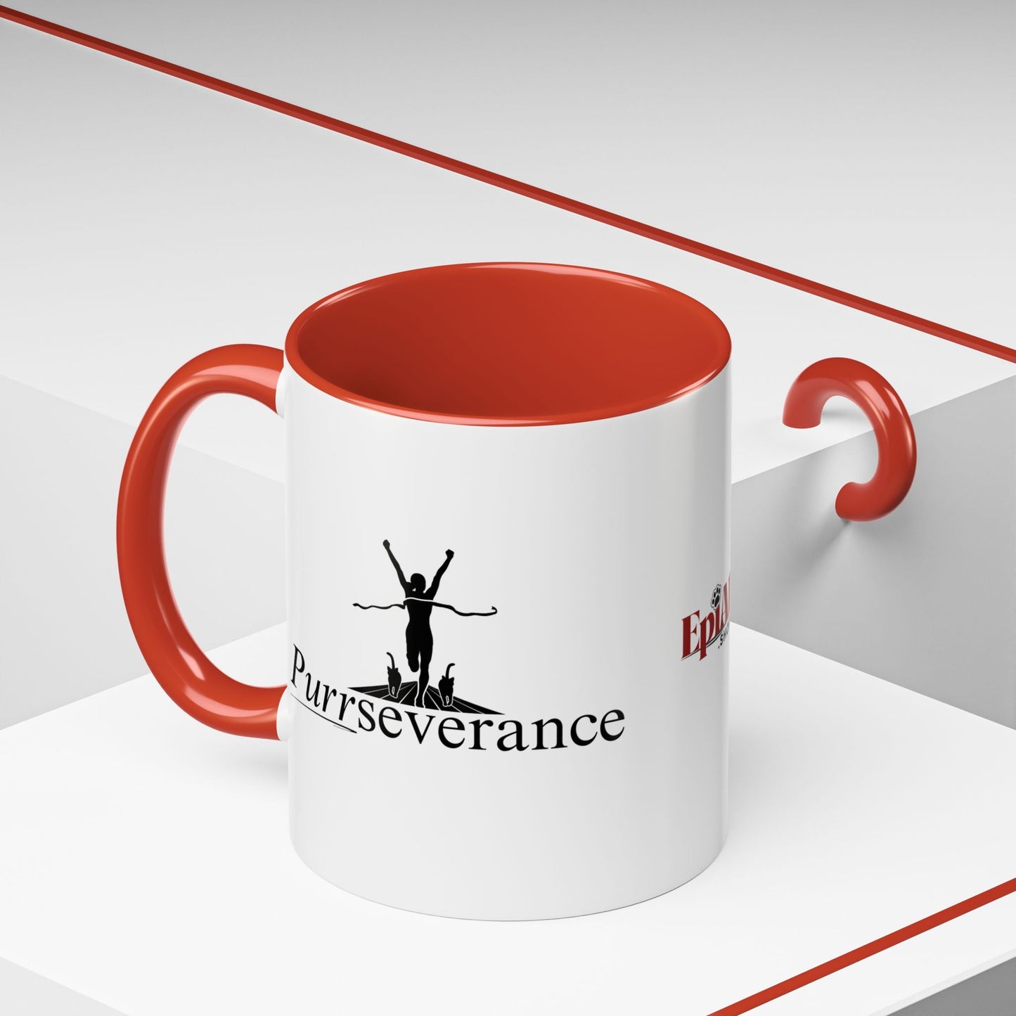 Purrseverance Accent Coffee Mug - Stylish & Functional