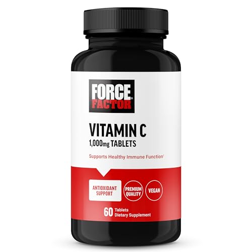 Force Factor® Vitamina C – Soporte Inmunológico de Alta Potencia (1,000 mg, 60 Tabletas)