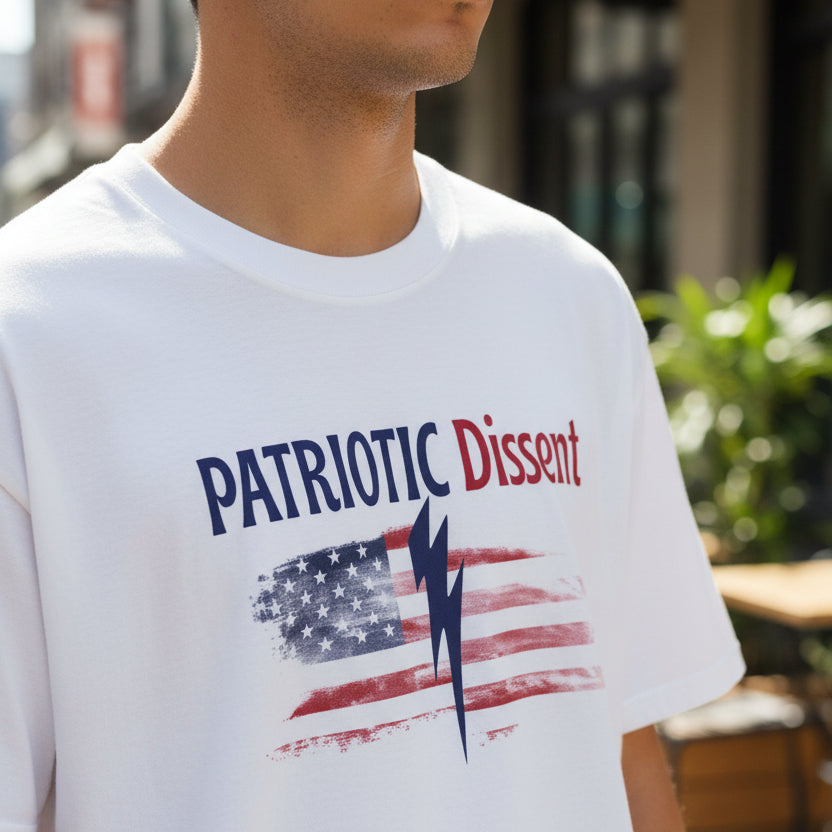 Patriotic Dissent Unisex T-Shirt – American Flag Design
