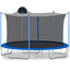 Trampolín Premium de 12FT con Aro de Baloncesto y Red de Seguridad