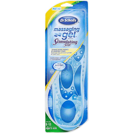 Semelles en gel massantes Dr. Scholl pour hommes - Taille 8-13