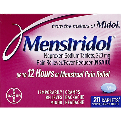 Menstridol Naproxen Sodium Pain Reliever 220mg - 20 Caplets