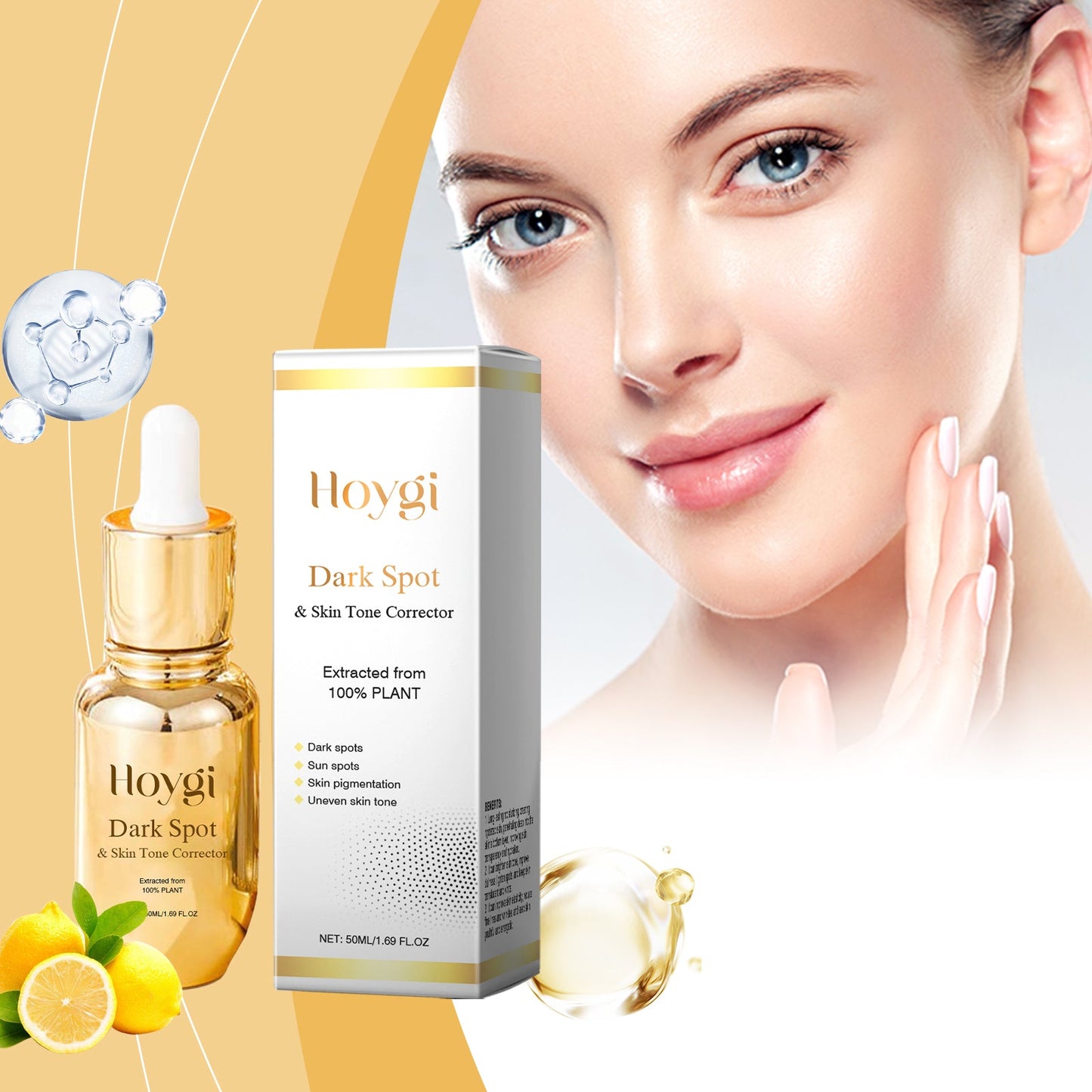 Suero Reparador Facial Premium para Iluminación e Hidratación