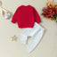 Infant and toddler clothing, children's letter printed long sleeved pullover, hoodie and pants two-piece set - Korvel