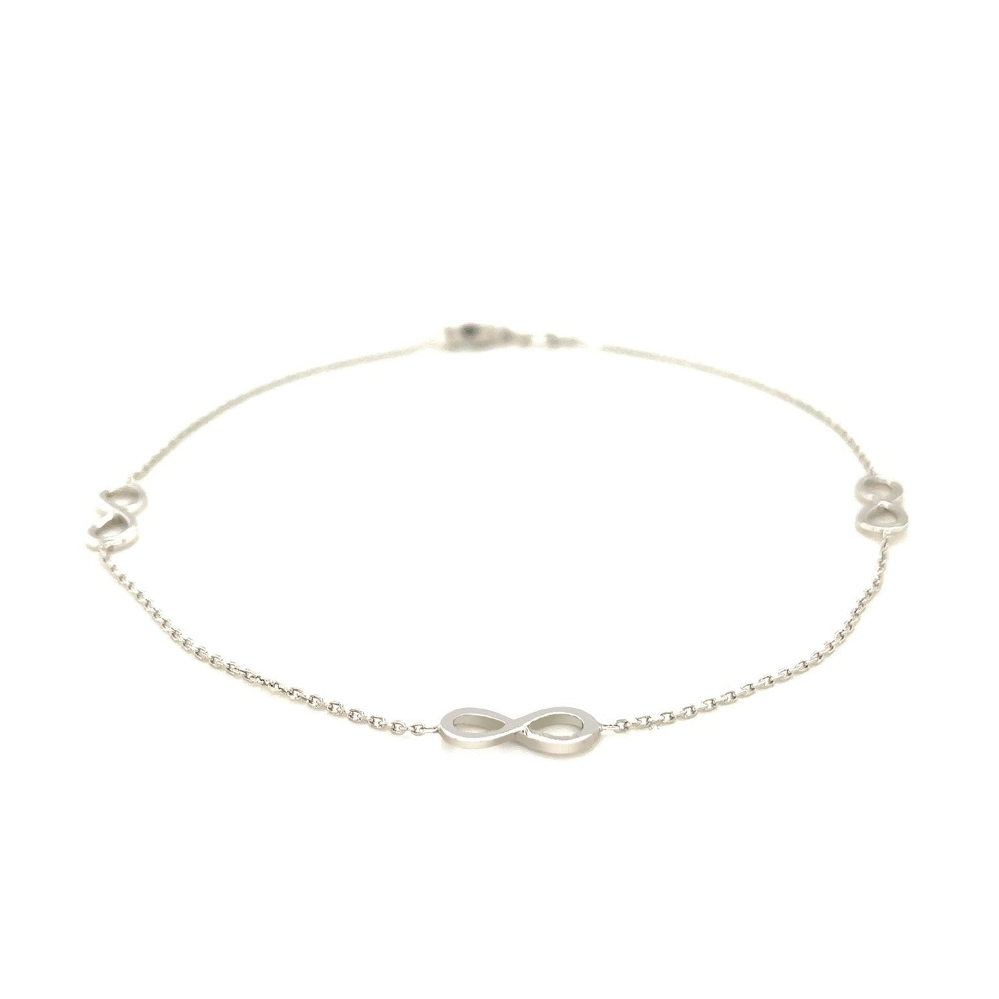 Elegant Sterling Silver Infinity Anklet