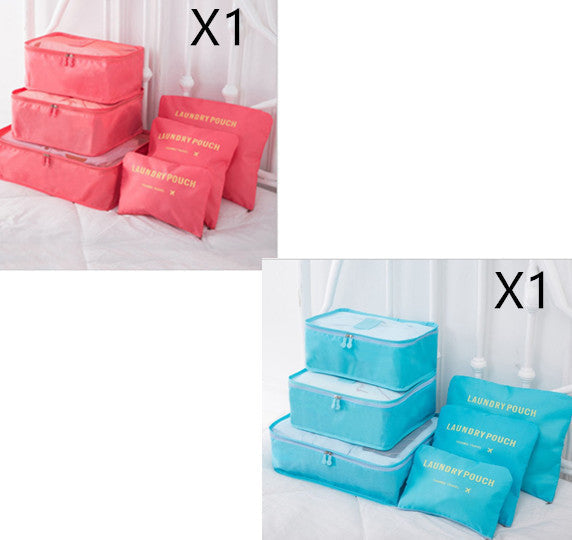 6-Piece Travel Storage Bag Set for Organized Packing