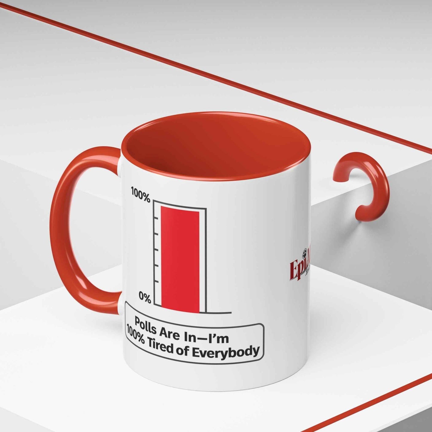 Taza de Parodia Política - 100% Cansado de Todos