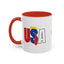 Taza de café con acento vibrante de EE. UU.