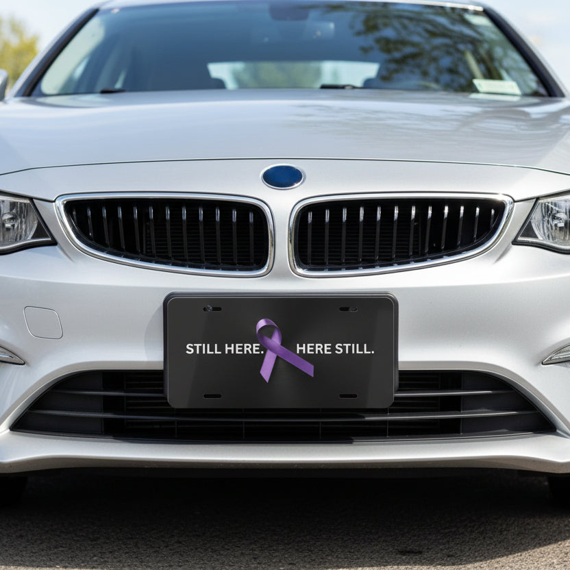 Epilepsy Awareness Vanity Plate – Purple Ribbon