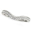 14k White Gold Milgrained Baroque Curved Diamond Wedding Ring