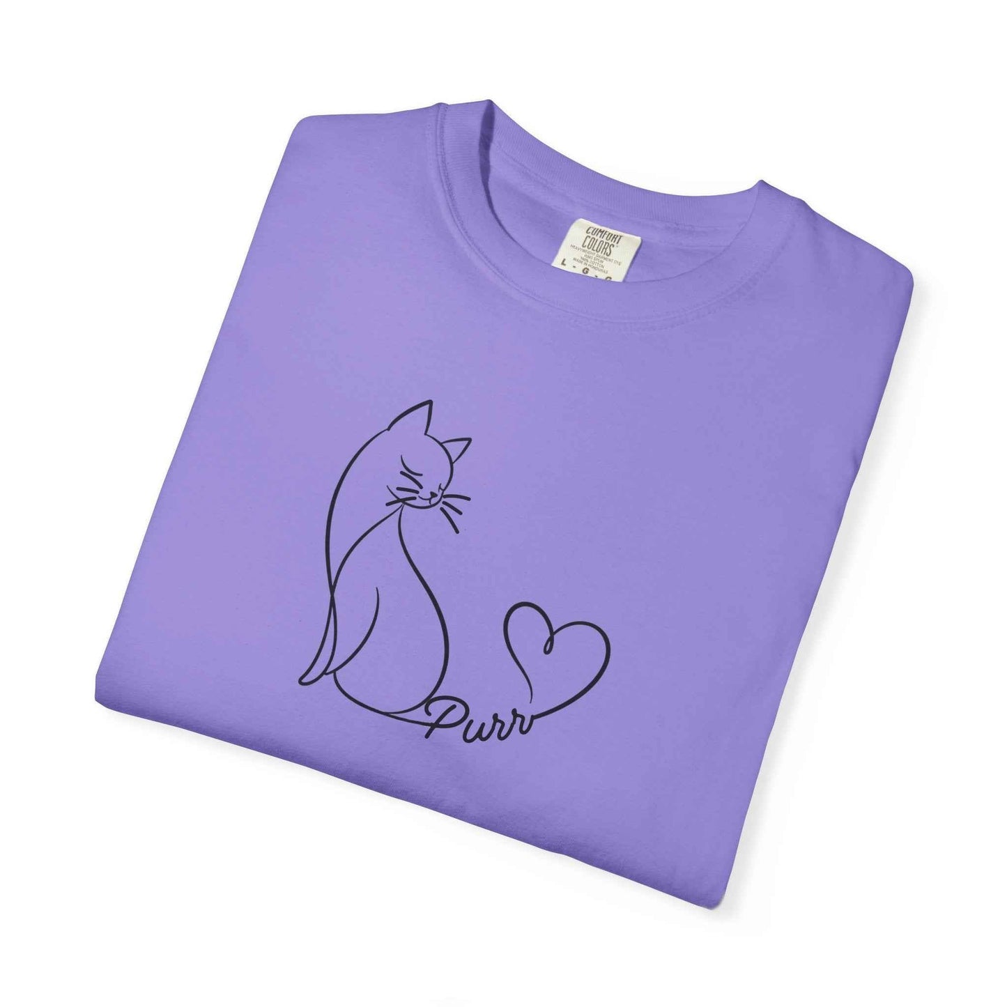 Purr Line Art Cat Unisex T-Shirt