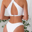 Elegant Criss Cross Neck High Cut Bikini Set for Women