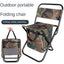 Outdoor Camping Folding Chair with Storage Backrest and Carrying Bag for Art Students' Sketching - Korvel