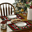 Christmas Tree Elk Printed Meal Mat Christmas Striped Checkered Table Mat White Hemp Western Food Mat - Korvel