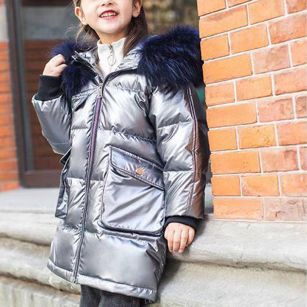 Veste matelassée en coton brillant pour enfants