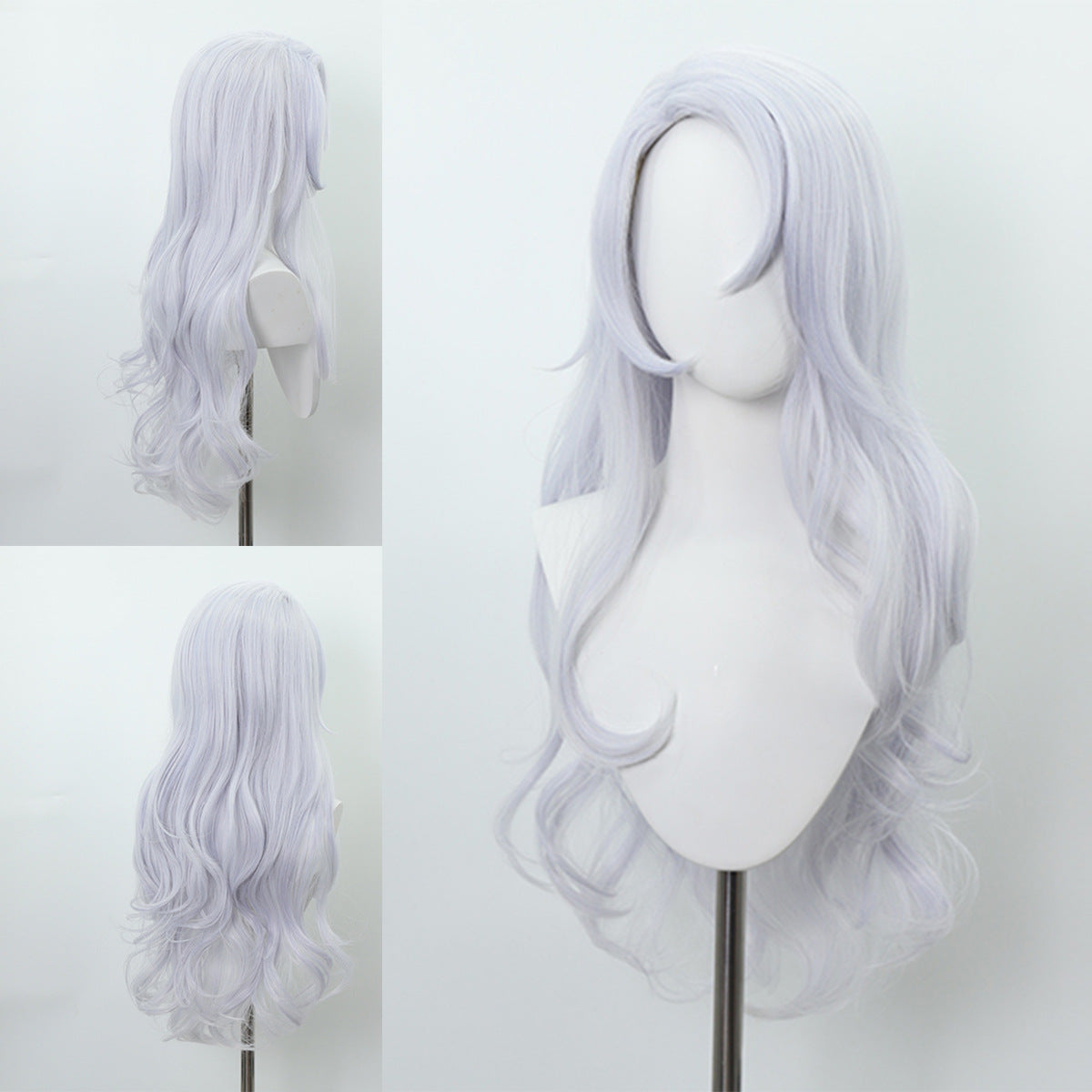 Anime Wig Spell Battle: Gojo Satoru Female Body Transformation, Long Curly Hair Cosplay, Chemical Fiber Wig Headset - Korvel