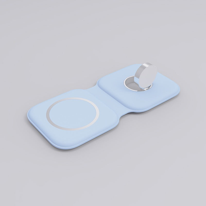 3-in-1 dual foldable wireless charger suitable for wireless charging of Apple Watch and iPhone - Korvel