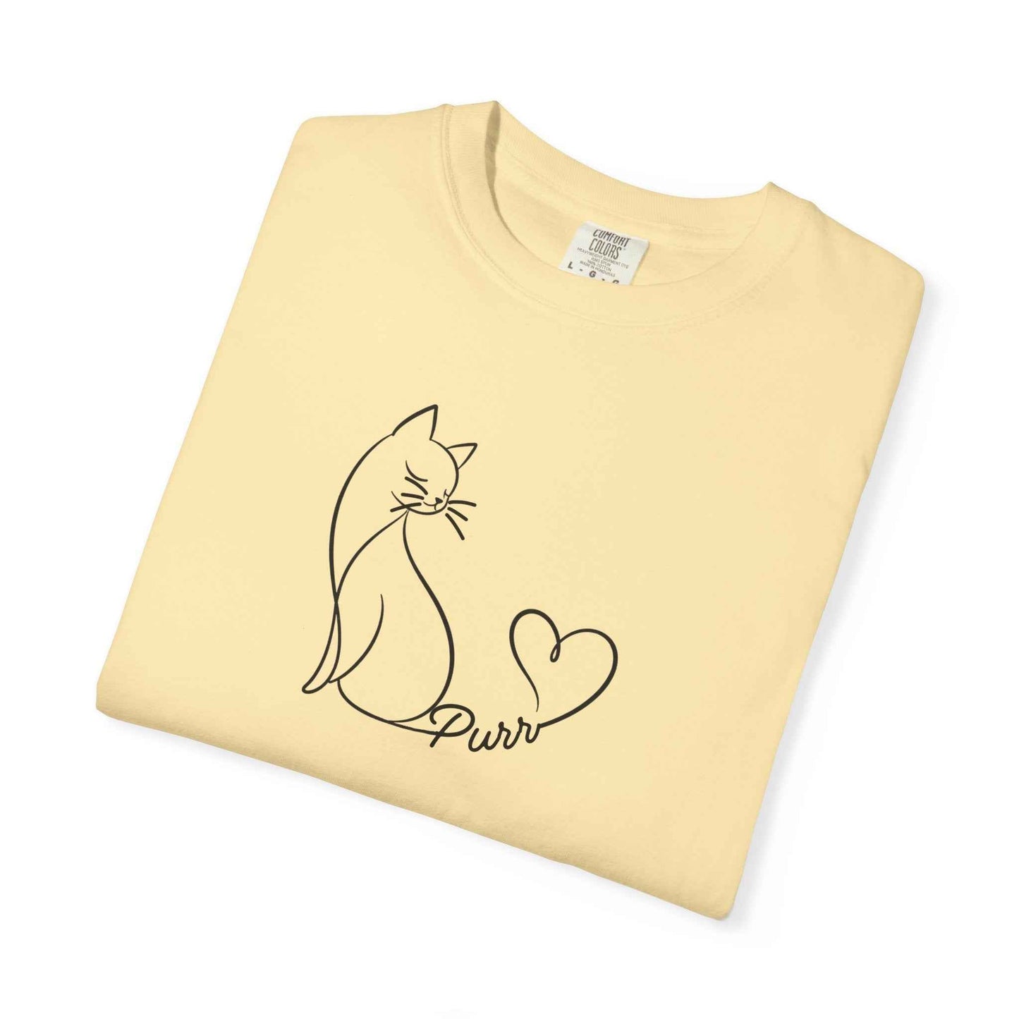 Purr Line Art Cat Unisex T-Shirt