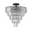 Black large crystal chandelier, modern style chandelier, dining room, living room, bedroom - Korvel