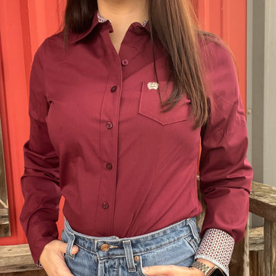Cinch Women's Zinfandel Stripe Button-Up Shirt - Korvel