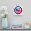 Patriotic Sketch Portrait Acrylic Wall Clock