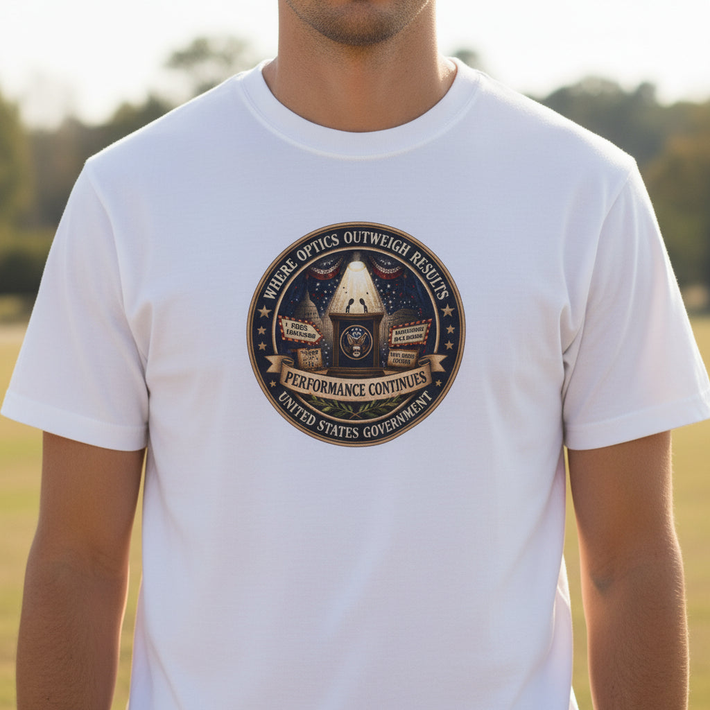 T-shirt graphique Where Optics Outweigh Results