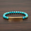 Natural Stone Freedom Bracelet - Stretch Bar Design