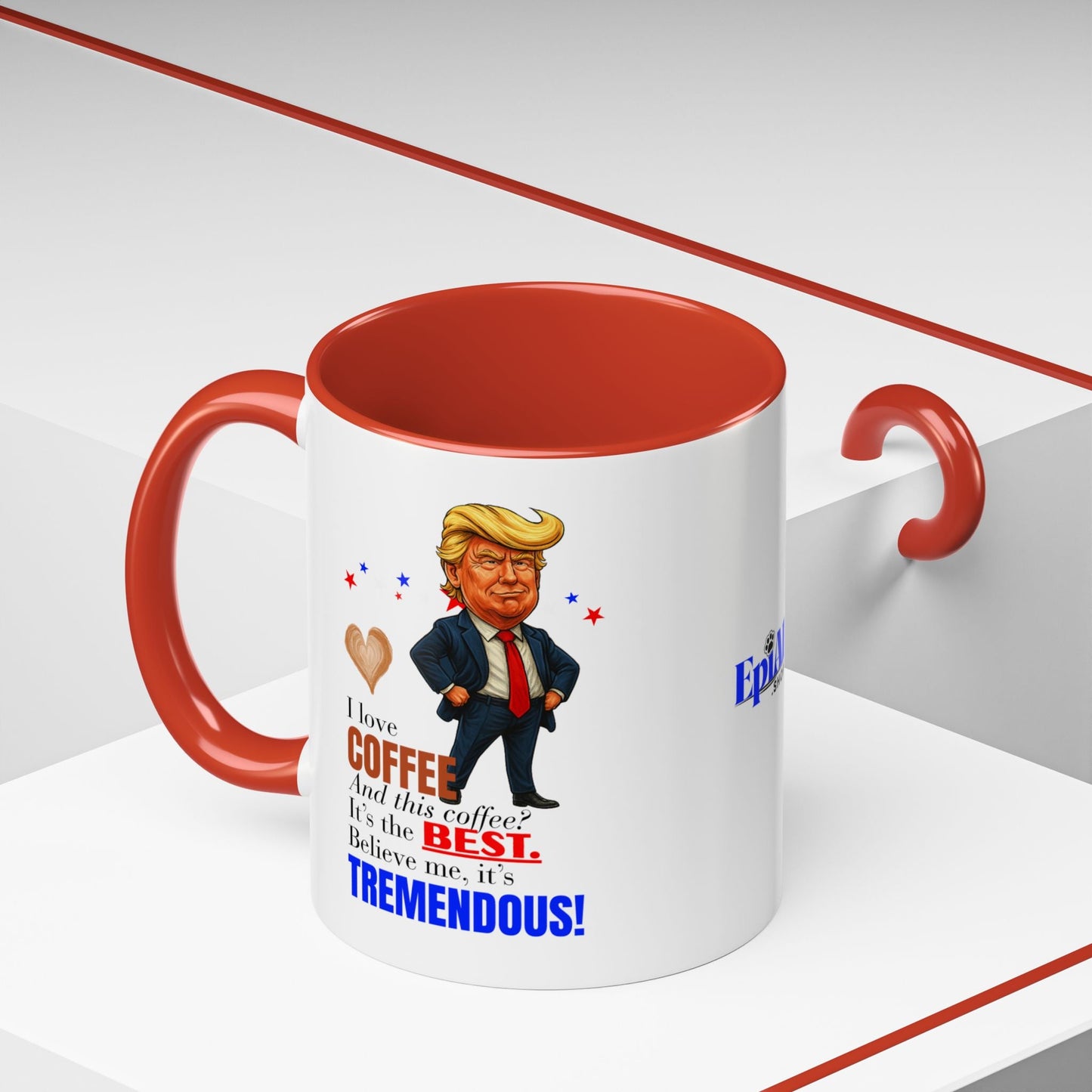 Taza de café de acento vibrante
