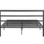 Queen Size Metal Bed Frame with Headboard Charcoal Grey - Korvel