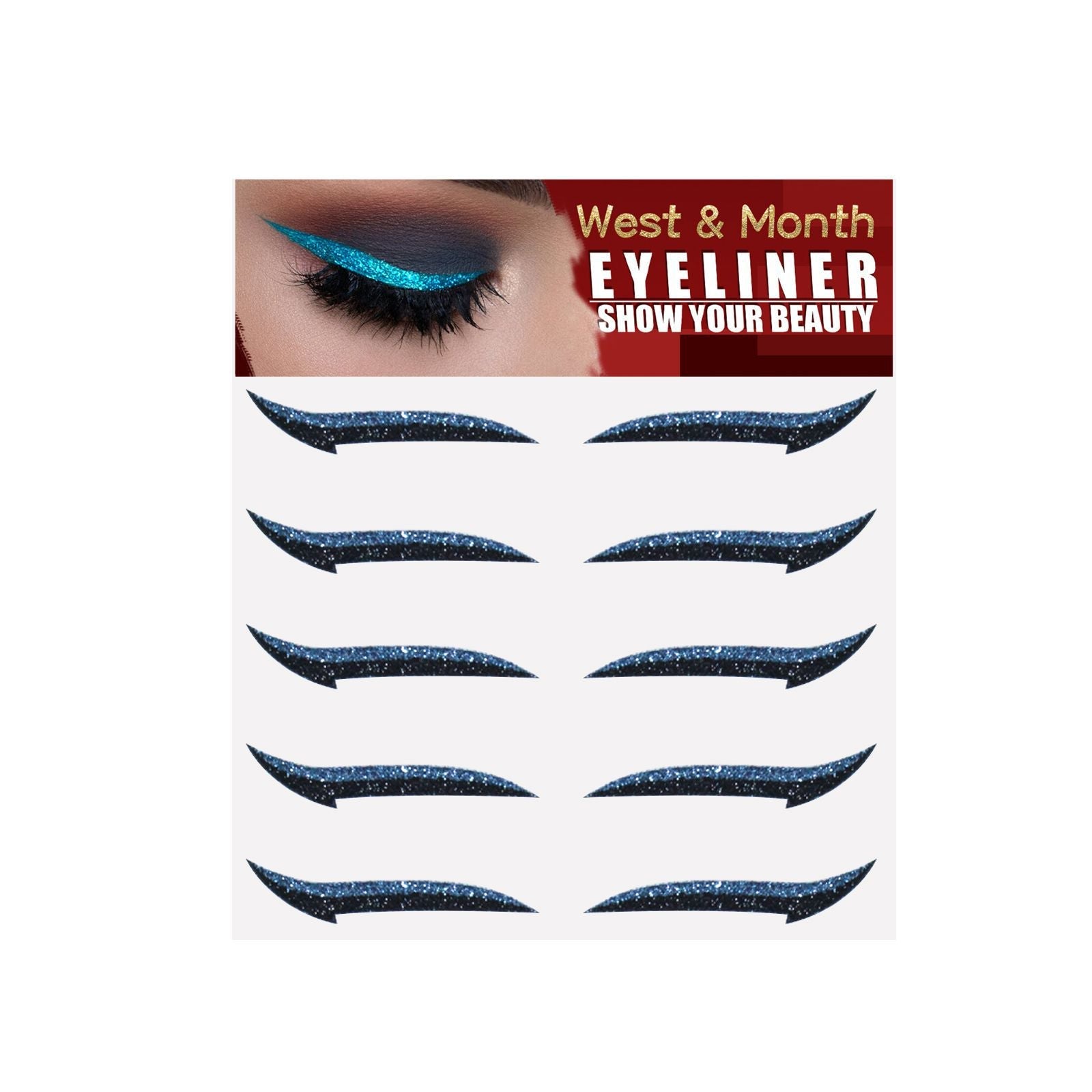 Eyeshadow Stage Makeup Eye Makeup European And American Eyeliner Self-Adhesive Double Eyelid Eye Makeup - Korvel