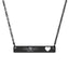 Minimalist Cat Whisker Bar Necklace with Heart Cutout