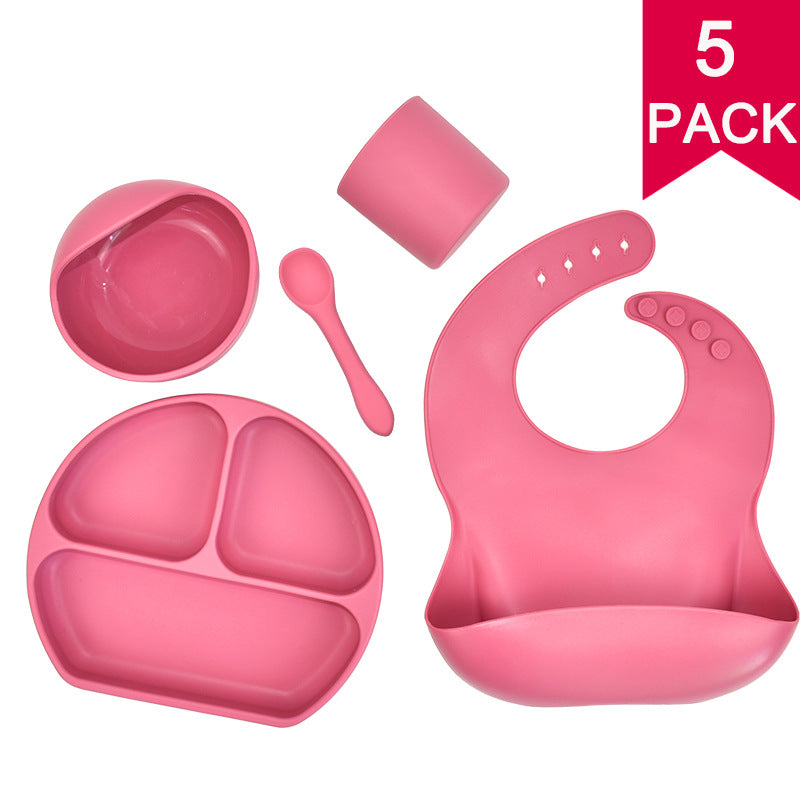 Premium Silicone 5-Piece Children's Feeding Set