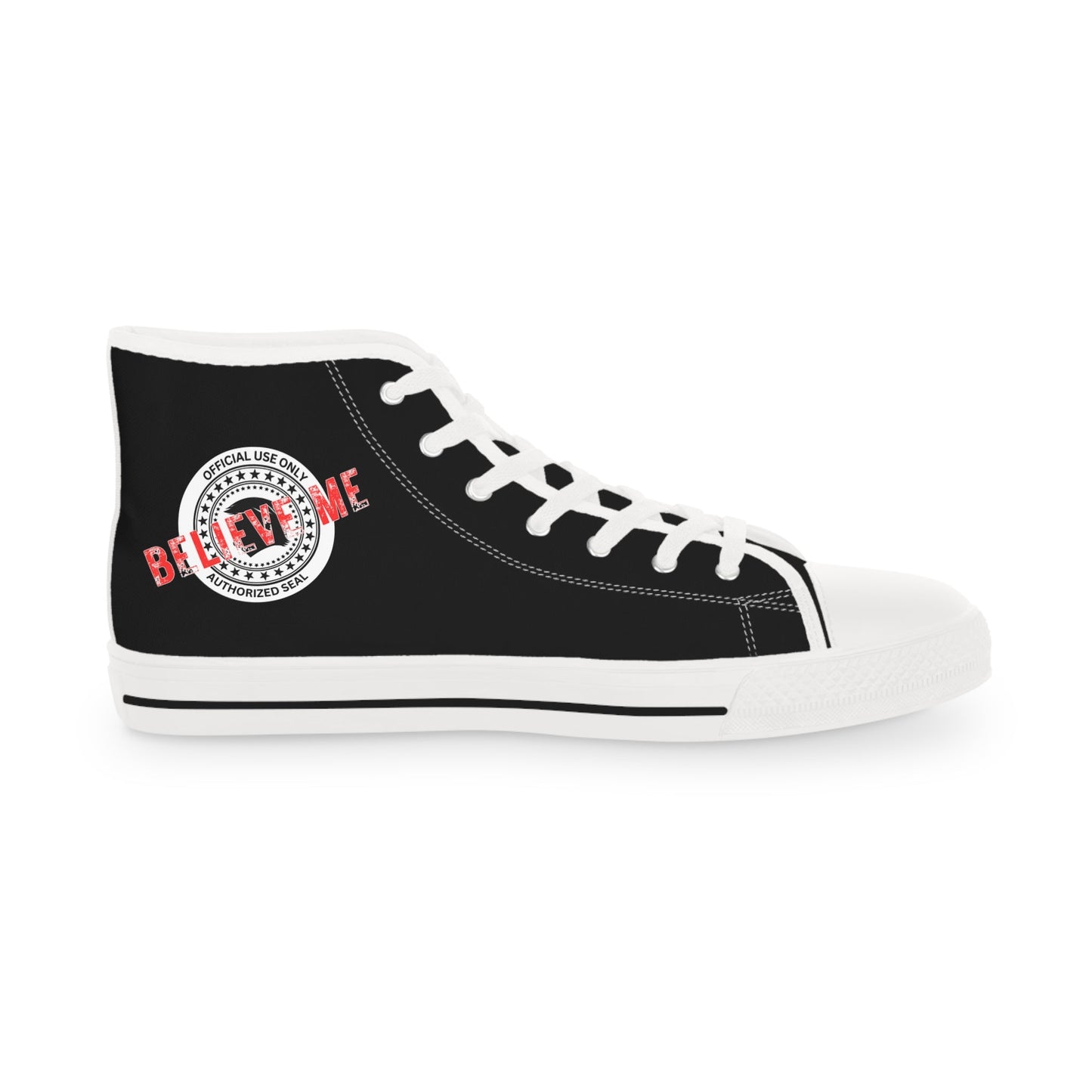 Believe Me Men's High-Top Sneakers - Statement Shoes