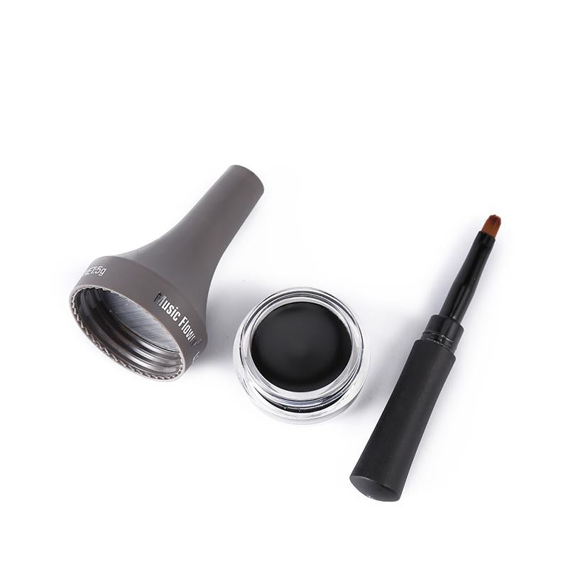 Music Flower 5 colors Waterproof Eyeliner Gel Eye Makeup Eye Liner With Brush 24 Hours Long-lasting Eyelid Black Cosmetic Gel - Korvel