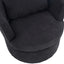 Rotating bucket chair living room comfortable circular sofa chair 360 degree rotating bucket chair armchair (black) - Korvel