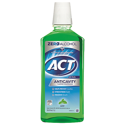 Act Anticavity Mint Fluoride Mouthwash - 33.8 Oz